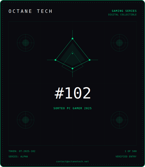 Arte Digital Gaming #101-200 | Entrada Sorteo PC Gamer — Octane Tech